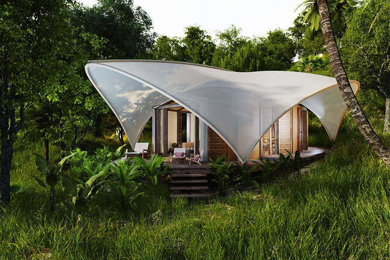 Full transparency roof, embodying sustainable architectural design and allowing abundant natural light