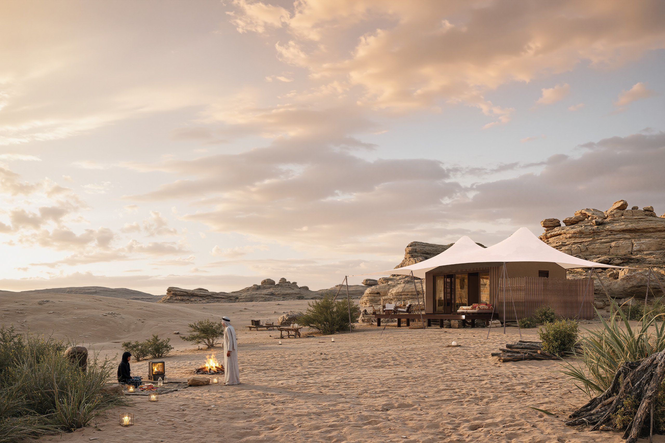 kanopya-lodge-cabin-tent-bungalow-hospitality-luxury-sustainable-canvas-thatch-roof-wood-timber-prefab-resort-ecolodge-ferrari-tensile-interior-design-desert-saudi-arabia